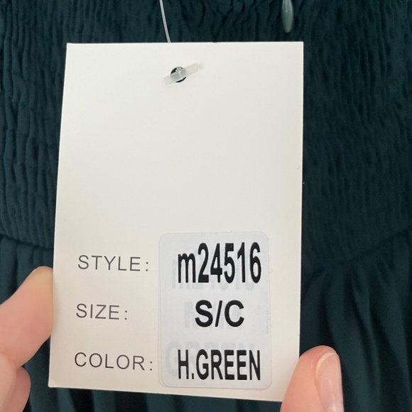 Hunter Green Full Length Dress S ~ NWT - Picture 8 of 9